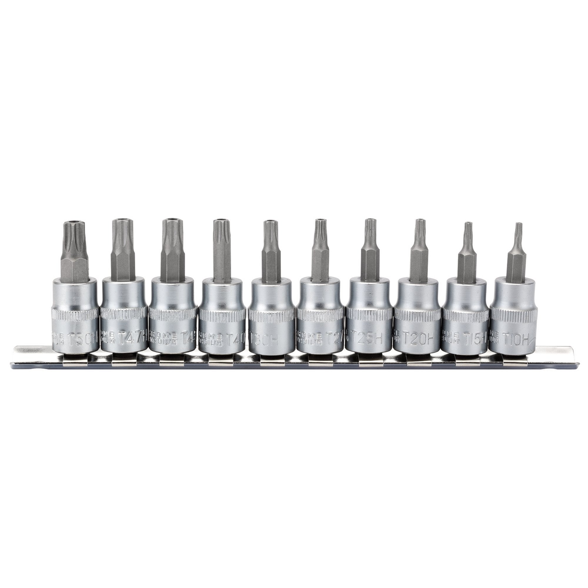 Draper-TX-STAR®-Security-Socket-Bit-Set,-3/8"-Sq.-Dr.,-48mm-(10-Piece)